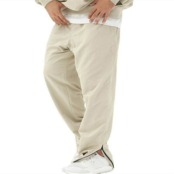 Vedolay Big and Tall Pants for Men Jogger Pants Drawstring Waist Cargo Pants White,M