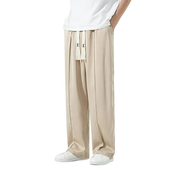 Vedolay Big and Tall Pants for Men Plus Size Pure Thick Camouflage Multi-Pocket Trousers White,XL