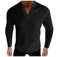 thumbnail image 1 of Vedolay Big and Tall Polo Shirts 2023 Fashion Long Sleeve Casual Blouses Tops Black,XL, 1 of 4