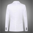 thumbnail image 1 of Vedolay Blazer Jackets Men's Lapel Neck Long Sleeve Blazer Button Front Fashion Jacket,White XXL, 1 of 3
