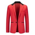 thumbnail image 1 of Vedolay Blazer Jackets for Men Comfy Casual Office Long Sleeve Open Front Blazer Jacket Red,M, 1 of 2