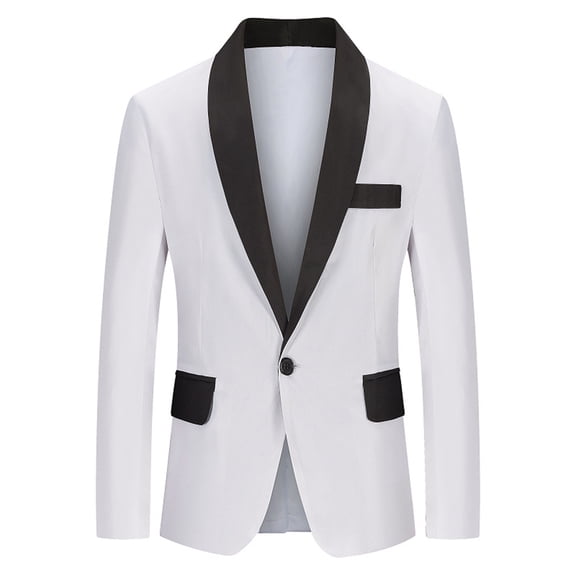 Vedolay Blazer Jackets for Men Plus Size Business Casual Long Blazer 2023 White,3XL