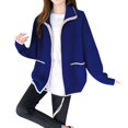 thumbnail image 1 of Vedolay Blazer Jackets for Women Cardigan Long Sleeve Open Front Loose Hem Blazer Jacket Blue,One Size, 1 of 5
