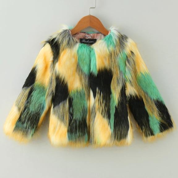 Vedolay Blazer jacket Girls Jacket Fall Winter Casual Fuzzy Outwear Cozy Coat,A 7-8 Years