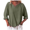 thumbnail image 1 of Vedolay Blouses for Women Casual Shirts Blouses Zipper Collar Women Polo Shirts Green,L, 1 of 2