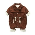 thumbnail image 1 of Vedolay Bodysuit Baby Girl Cute 2023 Girl Cotton Long Sleeve Bodysuits Coffee,90, 1 of 5
