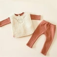 thumbnail image 1 of Vedolay Boy Casual Outfits Boy's 2 Piece Casual Outfits Button Down Long Sleeve Top Tops and Pants Set,Red 18-24 Months, 1 of 3
