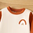 thumbnail image 1 of Vedolay Boy Casual Outfits Boy's Two Piece Outfits Scoop Neck Crop Long Sleeve Top and Letter Graphic Pants Set,Orange 12-18 Months, 1 of 5