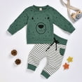 thumbnail image 1 of Vedolay Boy Pants Sets Boy Fall Outfits Long Sleeve Patchwork Top & Pants Set 2 Piece,Green 2-3 Years, 1 of 5