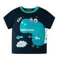 thumbnail image 1 of Vedolay Boy Shirts Casual Boy's Tropical Print Short Sleeve Button Down Shirt Casual Hawaiian Shirts,Dark Blue 6-7 Years, 1 of 3