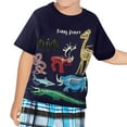 thumbnail image 1 of Vedolay Boy Shirts Fashion Boys' Short Sleeve Crewneck T-Shirts,Dark Blue 3 Years, 1 of 5