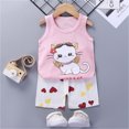 thumbnail image 1 of Vedolay Boy Short Sets Outfits 2 Piece Toddler Baby Girl Boy 2pcs Print Outfits Clothes T Shirts Short Sets,White 2-3 Years, 1 of 2