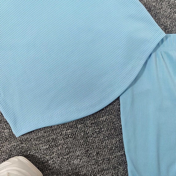 Vedolay Boy Short Sets Outfits 2 Piece Toddler Boys Summer Clothes Hawaiian Cotton T-Shirt and Short Outfit Set,Light Blue 3-4 Years