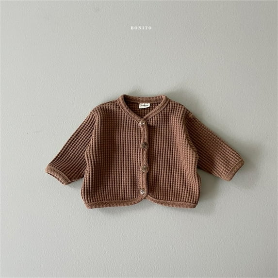 Vedolay Boy Tops Baby Boy's Chic Open Front Jackets Long Sleeve Winter Zippered Coat,Brown 2-3 Years