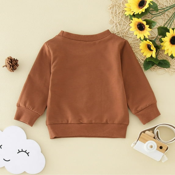 Vedolay Boy's 2023 Bodysuits Boy'sWinter Floral Printed Rompers Ruffle Long Sleeve Wide Leg Bodysuits,Brown 18-24 Months