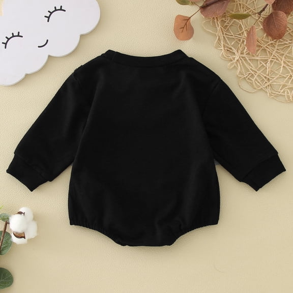 Vedolay Boy's 2023 Bodysuits Toddler Baby Boy Romper Winter Sling Floral Jumpsuit Playsuit One Piece Outfits Clothes,Black 0-3 Months