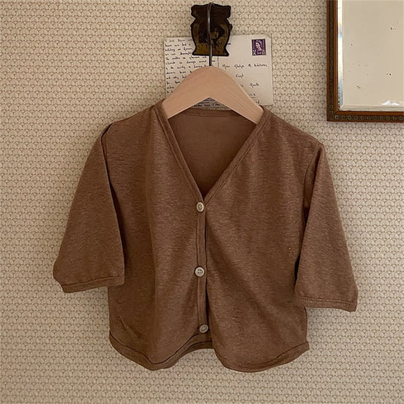 Vedolay Boy's 2023 Jackets Toddler Boy's Fall Ruffle Trim Zip Up Long Sleeve Outerwear,Coffee 3-4 Years