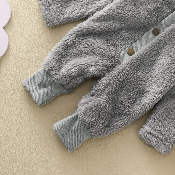 Vedolay Boy's 2023 Jumpsuits Baby Boy Romper Floral Print Ruffle Fly Sleeve Rib Button Jumpsuit Overalls Shorts Kid Fall Cute Clothes,Gray 6-12 Months