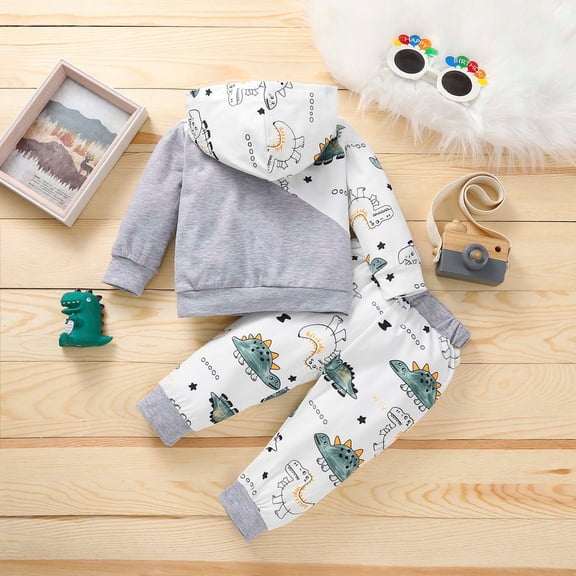 Vedolay Boy's 2023 Outfits Toddler Boy's 2 Piece Set Ruffle Cami Top With Print Flare Leg Pants,White 18-24 Months