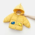 thumbnail image 1 of Vedolay Boy's Fall Jackets Boys Ruffle Button Padded Winter Long Sleeve Jackets Outwear with Pockets,Yellow 12-18 Months, 1 of 2
