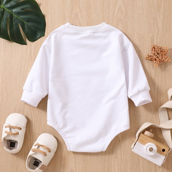 Vedolay Boy's Fall Jumpsuits Toddler Boys Kids Jumpsuit Dinosaur Floral One Piece Romper Playsuit Straps Fall Clothes,White 0-3 Months