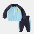 thumbnail image 1 of Vedolay Boy's Fall Sets Boys Pants Set Kids Cotton Plaid Sport Clothing Sets Tracksuit,Blue 6-12 Months, 1 of 2