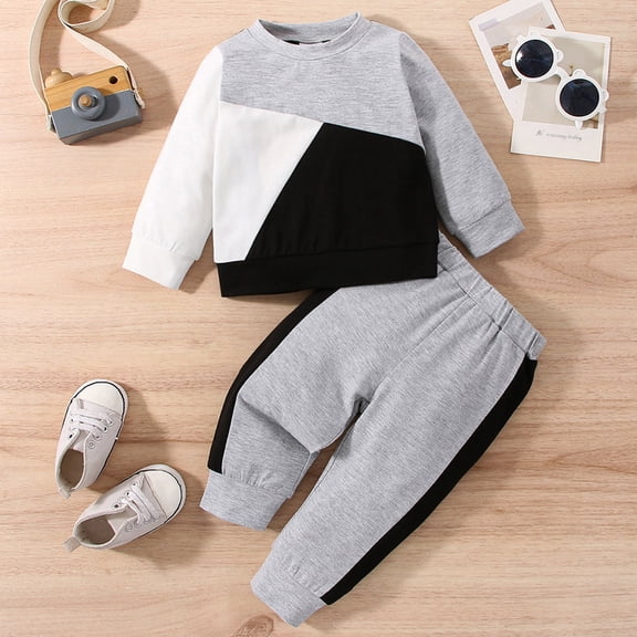 Vedolay Boy's Fall Sets Kids Boys Clothes Fall Floral Ruffle Strap Tops Bow Pants Casual 2PCS Outfits,White 6-9 Months