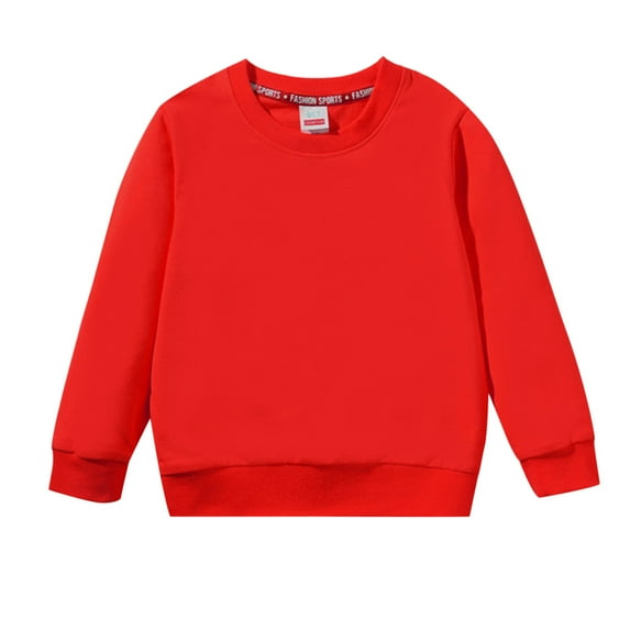 Vedolay Boy's Fashion Hoodies Boys Sweatshirts Fashion Collared Long Sleeve Pullover with Pockets,Red 9-11 Years