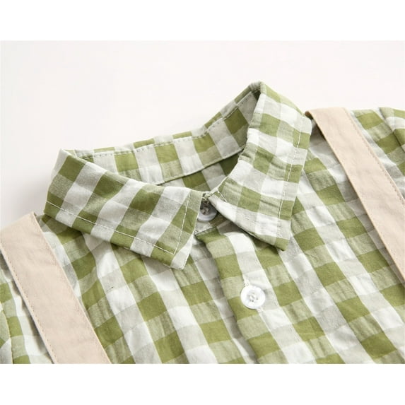 Vedolay Boy's Jumpsuits Boy's Fall Tie Dye Ribbed Long Sleeve Tank Romper Shorts One Piece Jumpsuit,Green 12-18 Months