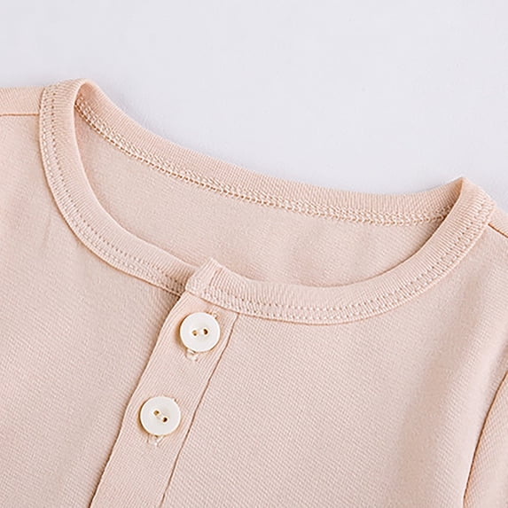 Vedolay Boy's Jumpsuits Toddler Boy's Heart Print Square Neck Puff Long Sleeve Shirred Jumpsuit Pants,Khaki 12-18 Months