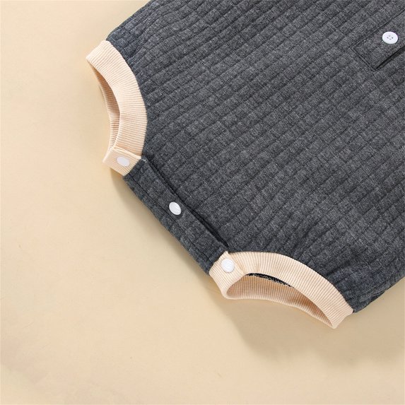 Vedolay Boy's Romper Toddler Boy's Romper Square Neck Long Sleeve Floral Print Pants Overall,A 0-6 Months