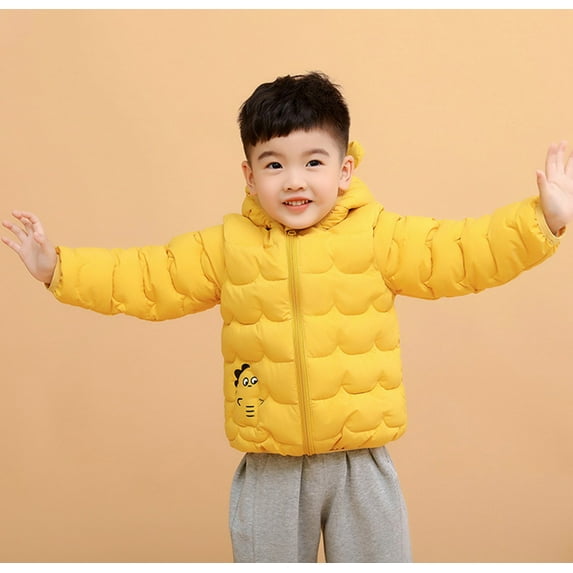 Vedolay Boy's Suit Jackets Boys Dress Coat Ruffle Sleeves Wool Blend Outerwear,Yellow 4-5 Years
