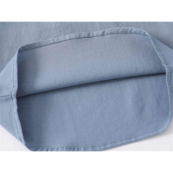 Vedolay Boy's Summer Crew Neck Short Sleeve Solid Top with Pocket,Blue 2-3 Years