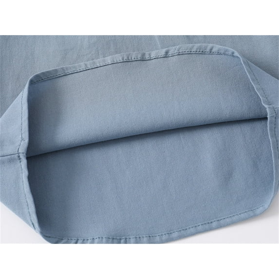 Vedolay Boy's Summer Crew Neck Short Sleeve Solid Top with Pocket,Blue 2-3 Years