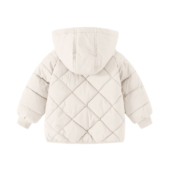 Vedolay Boy's Winter Jackets Boys Fall Winter Coat Warm Wool Blend Hooded Outerwear Jacket,White 4-5 Years