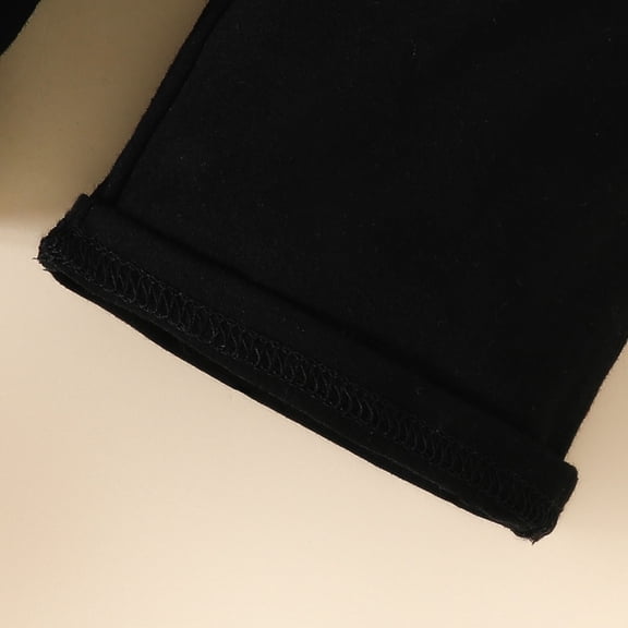 Vedolay Boys 2023 Outfits 2Pcs Boys Fall Outfit Long Sleeve Crop Top and Pants Set,Black 9-12 Months