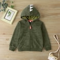 thumbnail image 1 of Vedolay Boys 2023 Suit Jackets Toddler Boy's Print Zip Jacket Hooded Lightweight Windbreaker Outerwear,Army Green 9-12 Months, 1 of 5