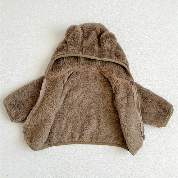 Vedolay Boys Coat Boys Fall Long Sleeve Button Front Lapel Collar Jacket,Coffee 6-12 Months