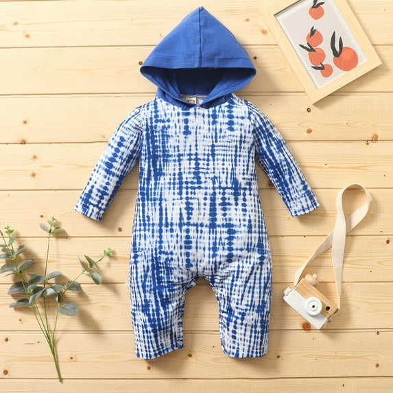 Vedolay Boys Fall Bodysuits Baby Bodysuits Gentlement Print Romper Winter Clothes,Blue 6-9Months