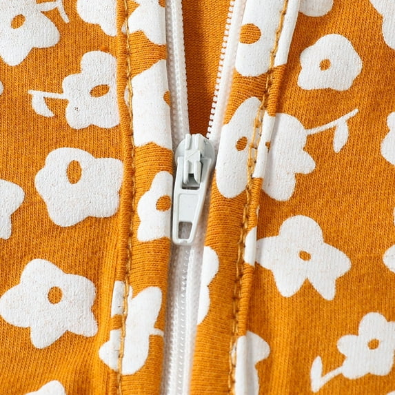 Vedolay Boys Fall Bodysuits Boys Fall Rompers Floral Long Sleeve Long Jumpsuits One Piece Outfit with Pockets,Yellow 3-6 Months