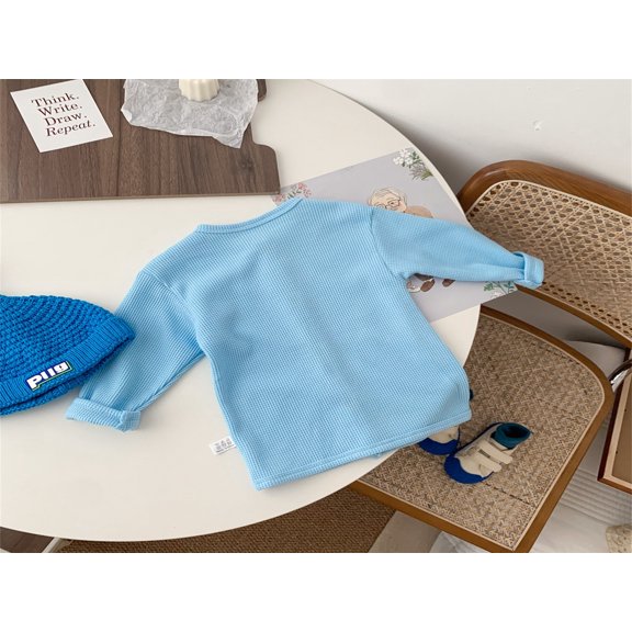 Vedolay Boys Fall Jackets Boys Thicken Down Jacket Winter Warm Button Down Coat,Light Blue 6-12 Months