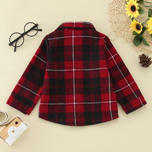 Vedolay Boys Fall Jackets Boys Thicken Down Jacket Winter Warm Button Down Long Sleeve Coat,Red 6-12 Months