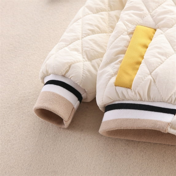 Vedolay Boys Fall Tops Boy's Winter Long Sleeve Fashion Thick Warm down Soft Jacket,White 2-3 Years