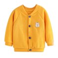 thumbnail image 1 of Vedolay Boys Fall Tops Jacket Winter Kids Prints Toddler Outwear Windproof Warm Boy's Coat,Yellow 2-3 Years, 1 of 2