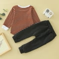 thumbnail image 1 of Vedolay Boys Fashion Outfits Boy Fall Long Clothing Sets Long Sleeve Tee Pants Playwear Outfits,BW2 12-18 Months, 1 of 3