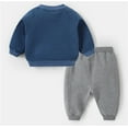 thumbnail image 1 of Vedolay Boys Fashion Sets Boy's Casual Fall 2 Piece Outfit Letter Graphic Long Sleeve Top and Pants Set,Dark Blue 2-3 Years, 1 of 5