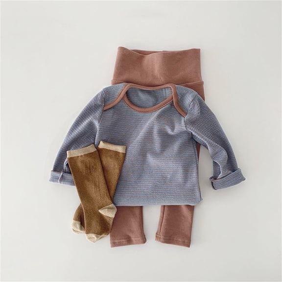 Vedolay Boys Fashion Sets Toddler Boys Outfits 2 Piece Kids Clothes Ruffle Floral Top and Pant Sets with Pockets,Coffee 2-3 Years