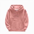 thumbnail image 1 of Vedolay Boys Girls Cotton Fleece Hooded Sweatshirt Casual Long Sleeve Hoodies Toddler Kids Pullover Fashion Drawstring Hoodie with Kanga Pocket (Pink,6-8 Years), 1 of 3