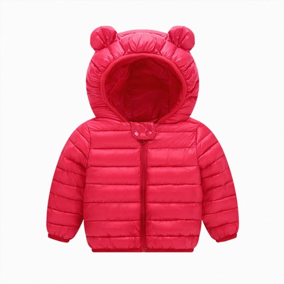 Vedolay Boys Girls Winter Coat Toddlers Soft Hooded Ears Design Warm Lightweight Outerwear Baby Kids Cute Outfits