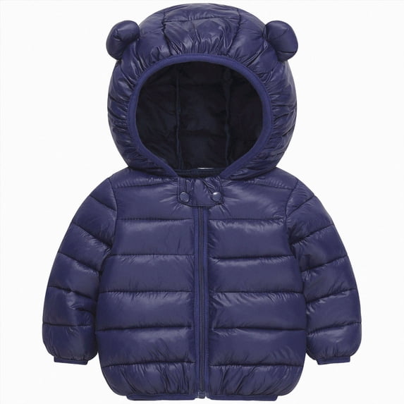 Vedolay Boys Girls Winter Coat Toddlers Soft Hooded Ears Design Warm Lightweight Outerwear Baby Kids Cute Outfits